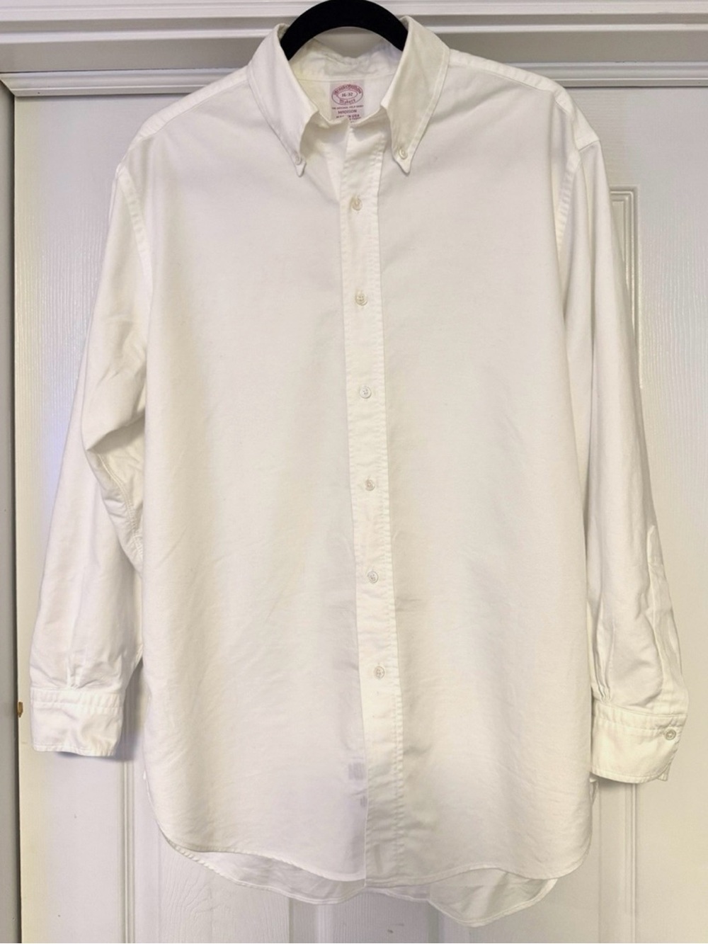 Classic White Button-Down Men's Shirt